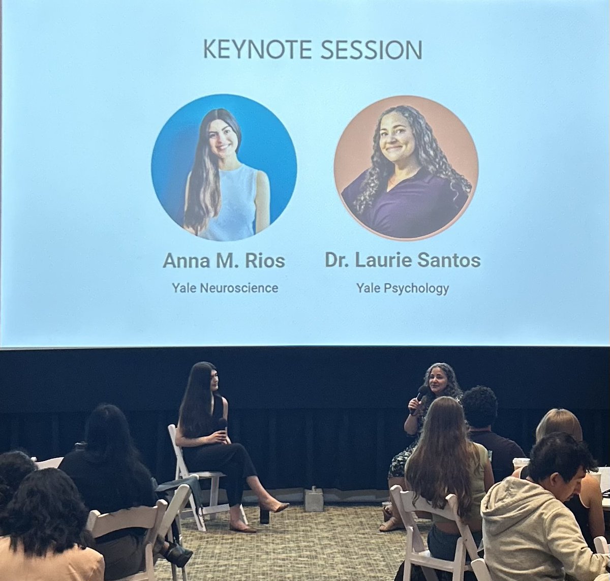 ComSciCon's tweet image. Starting off #ComSciCon25 on a high note with our keynote session, a fireside chat with Dr. @lauriesantos and Anna Rios! Thank you for sharing your insights on innovative and exciting ways to reach our audiences in the ever-changing environment of science communication.