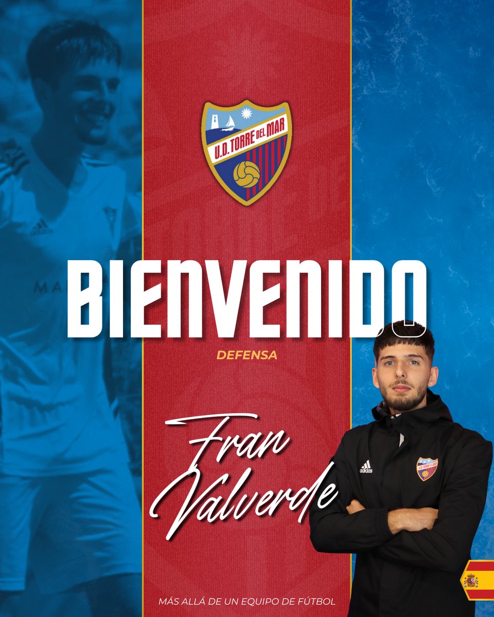 ¡𝘽𝙞𝙚𝙣𝙫𝙚𝙣𝙞𝙙𝙤❟ 𝙑𝙖𝙡𝙫𝙚𝙧𝙙𝙚!

Estamos muy felices de anunciar la llegada de Francisco José Valverde a la U.D. Torre del Mar.
 
¡Con su incorporación, seguimos construyendo el camino!

¡Juntos, vamos a por más!