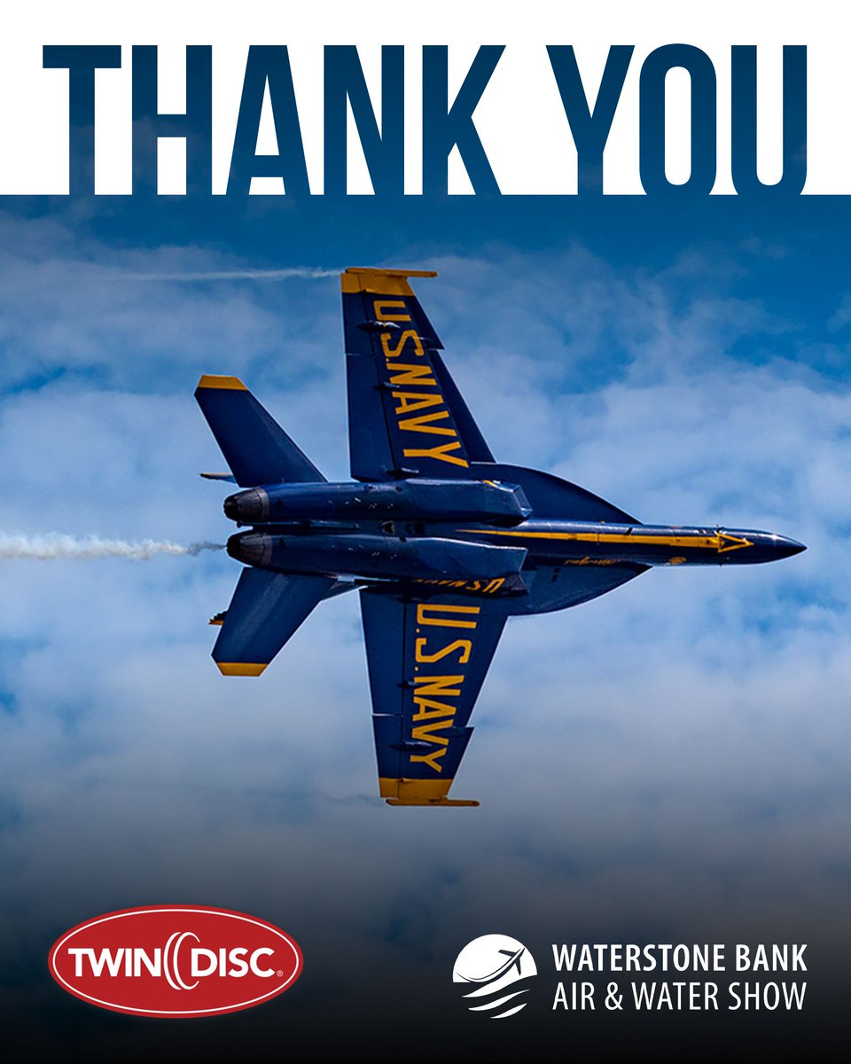 WaterStone Bank Air & Water Show (@mkeairandwater) on Twitter photo The <a href="/WaterStoneBank/">WaterStone Bank</a> Air & Water Show team’s sincere #appreciation goes out to @TwinDisc for their #generosity and #support. You help us bring this thrilling show to life!
#ThankYou #AirAndWaterShow #WaterStoneBank #Milwaukee #Sponsor #Sponsorship #Event The <a href="/WaterStoneBank/">WaterStone Bank</a> Air & Water Show team’s sincere #appreciation goes out to @TwinDisc for their #generosity and #support. You help us bring this thrilling show to life!
#ThankYou #AirAndWaterShow #WaterStoneBank #Milwaukee #Sponsor #Sponsorship #Event