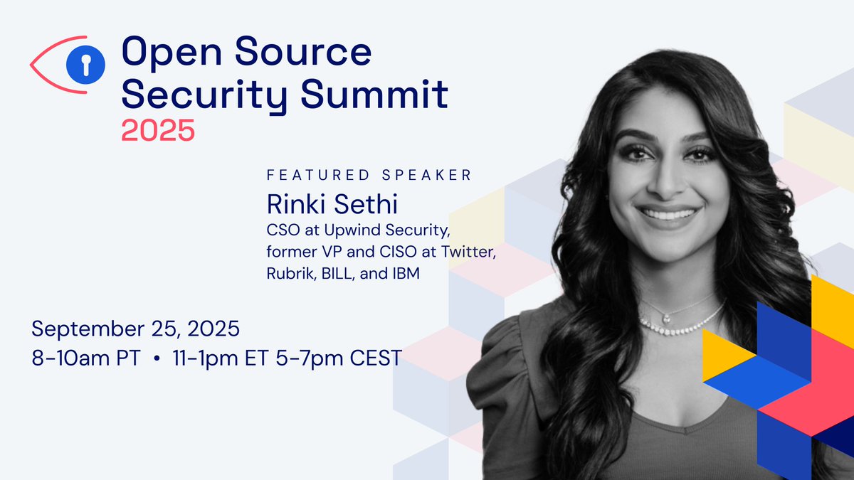 Bitwarden's tweet image. Save your seat for the 2025 #OpenSourceSecuritySummit, featuring CISO @rinkisethi! Register now to explore the future of #opensource security solutions and more: btwrdn.com/40QHnDO