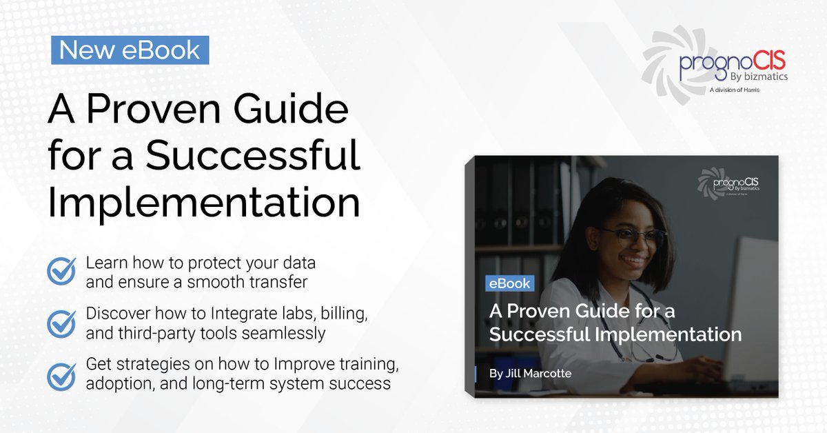 Ready for a smooth EHR implementation?Get expert tips on choosing software, migrating  data, training staff &amp; more in our latest eBook.

Set your practice up for long-term success.
👉 buff.ly/o7F155A

#EHR #HealthIT #DigitalHealth #PrognoCIS