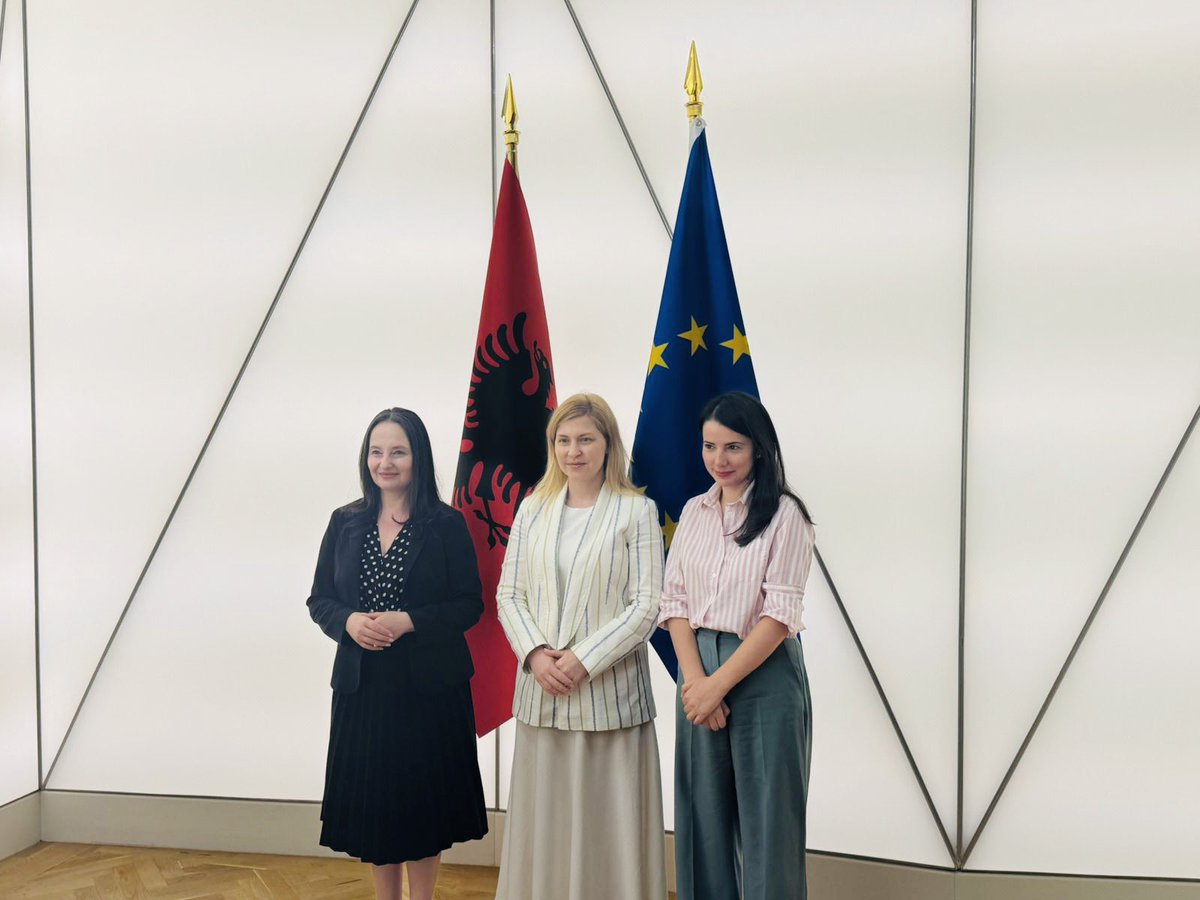 Olga Stefanishyna (@stefanishynao) on Twitter photo Had a detailed discussion with Albanian colleague Mailinda Duka and Minister of State <a href="/APirdeni/">Adea Pirdeni</a> to strengthen our cooperation on 🇪🇺 accession process. Exchanged notes on the process, lessons learned, and upcoming challenges. Also talked about enhancing dialogue with EU member Had a detailed discussion with Albanian colleague Mailinda Duka and Minister of State <a href="/APirdeni/">Adea Pirdeni</a> to strengthen our cooperation on 🇪🇺 accession process. Exchanged notes on the process, lessons learned, and upcoming challenges. Also talked about enhancing dialogue with EU member