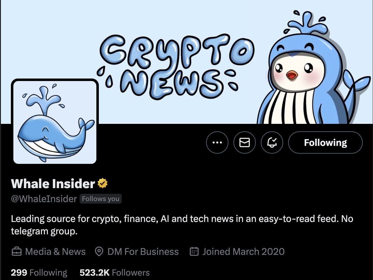STMcFly (@st_mcfly) on Twitter photo As we witness the global <a href="/pudgypenguins/">Pudgy Penguins</a> takeover on social media, take notice...
<a href="/WhaleInsider/">Whale Insider</a> is one of the largest financial news pages on X & is currently supporting PENGU in their banner.
With over 523k followers that trust them for daily news, it’s legendary! $PENGU 🐧🐳 As we witness the global <a href="/pudgypenguins/">Pudgy Penguins</a> takeover on social media, take notice...
<a href="/WhaleInsider/">Whale Insider</a> is one of the largest financial news pages on X & is currently supporting PENGU in their banner.
With over 523k followers that trust them for daily news, it’s legendary! $PENGU 🐧🐳