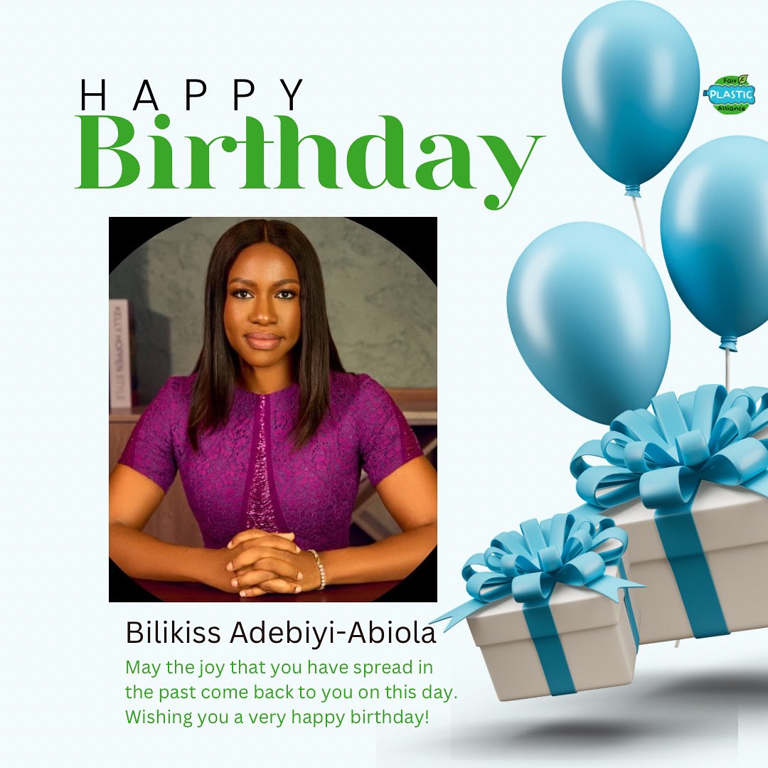 Happy Birthday to Mrs. Bilikiss Adebiyi Abiola <a href="/bilikiss/">Bilikiss</a> 
Your vision gave birth to Fair Plastic Alliance, and your heart continues to power it forward. Because of you, waste pickers are seen, supported, and valued.
Thank you for leading with purpose and passion.