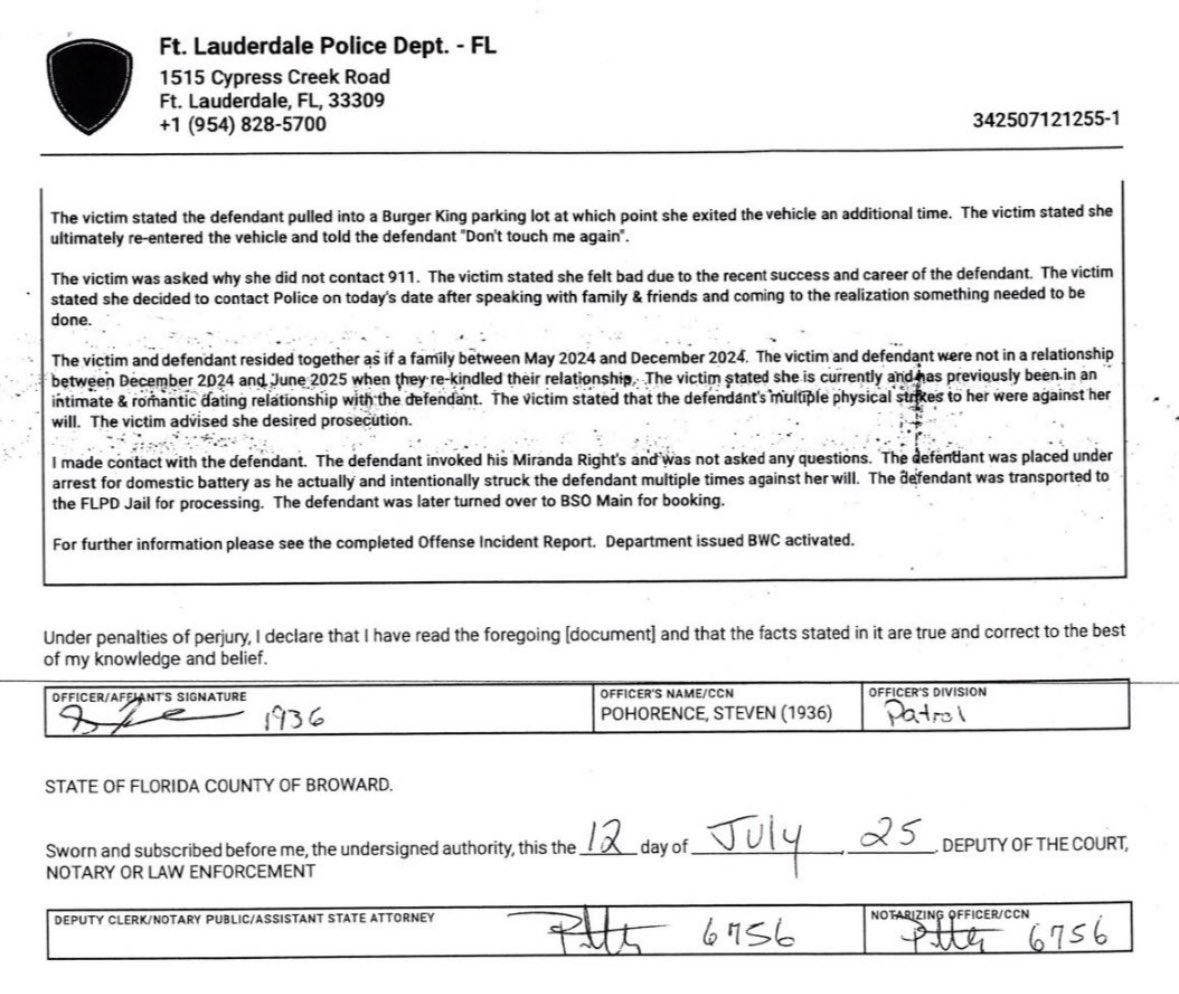 Incident Report from Quinshon Judkins arrest allege Judkins struck the victim in the mouth/chin area with a closed fist and multiple times in the arm and leg. 

Dispute is  apparently over text messages &amp; the lists the two were previously in a relationship