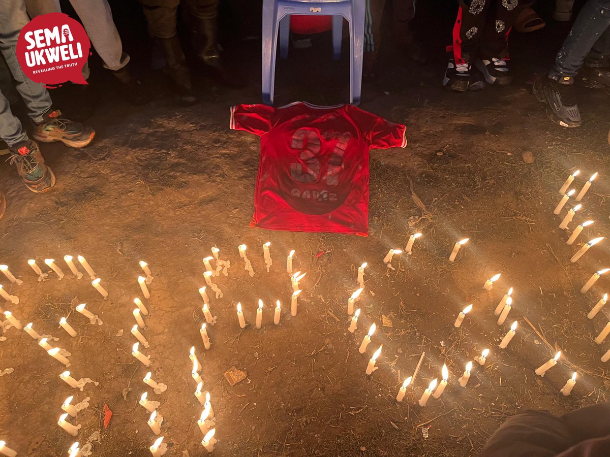SemaUkweliKenya's tweet image. A candle lighting vigil slated to be held at Kihoto Stadium on Sunday evening in remembrance of 19-year-old Anthony Kariuki, who was killed during the Saba Saba demos, was cancelled by the police who feared an attack on the nearby police station by enraged youth.
According to…