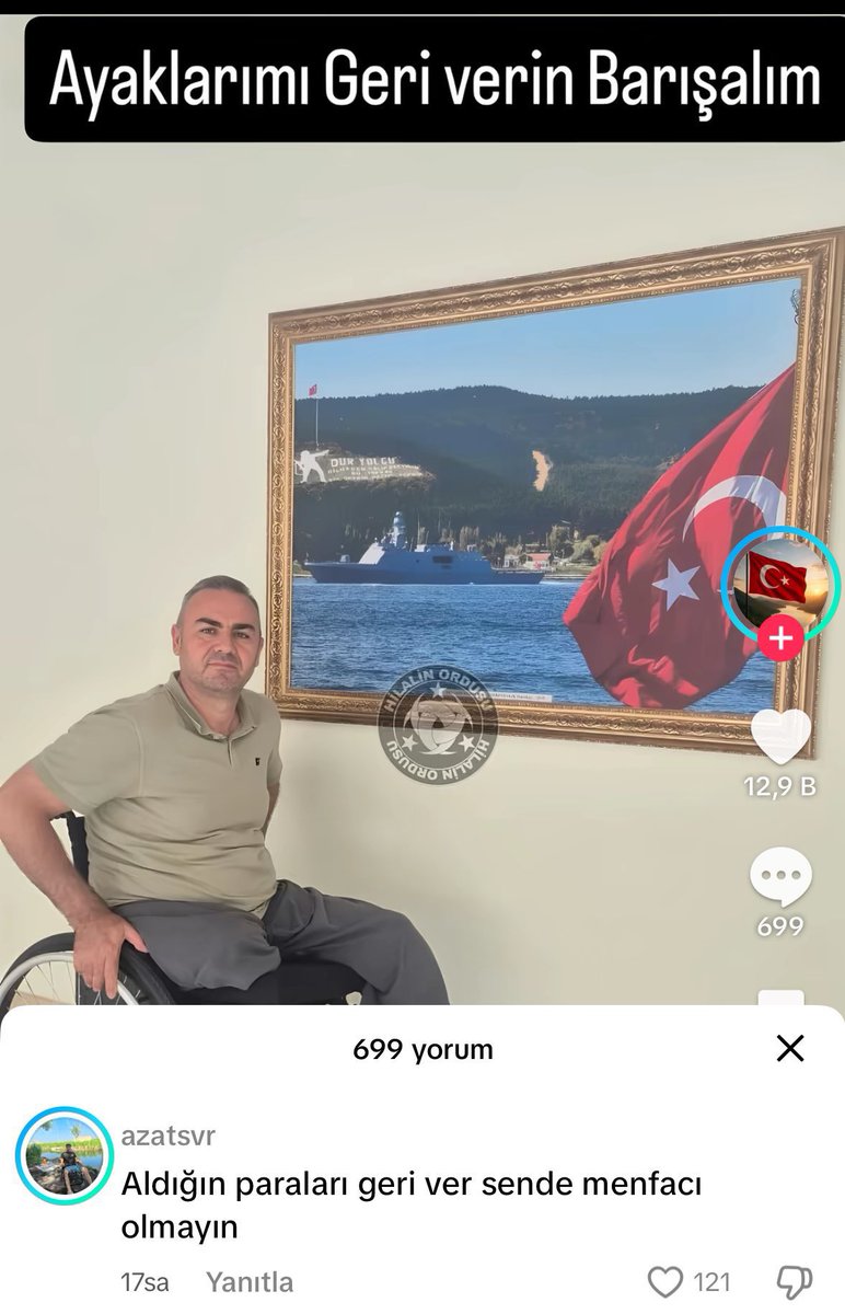 “Ayaklarımı geri verin” diyen gazimize bir MEZOPOTOMYA EŞEĞİNİN verdiği cevap:

“Aldığın paraları geri ver!”