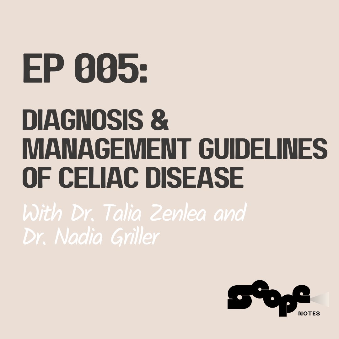 Scope Notes (@scopenotesgi) on Twitter photo A much awaited Ep 5 on #CeliacDisease is now out! Come join experts <a href="/taliazenlea/">Talia Zenlea</a> & <a href="/NadiaGriller/">Nadiagriller</a> on a discussion regarding diagnosis, management, and practical advice for counselling patients on maintaining a gluten free diet! <a href="/UofTGastroHep/">University of Toronto Gastroenterology+Hepatology</a>
#guthealth
podcasts.apple.com/ca/podcast/sco… A much awaited Ep 5 on #CeliacDisease is now out! Come join experts <a href="/taliazenlea/">Talia Zenlea</a> & <a href="/NadiaGriller/">Nadiagriller</a> on a discussion regarding diagnosis, management, and practical advice for counselling patients on maintaining a gluten free diet! <a href="/UofTGastroHep/">University of Toronto Gastroenterology+Hepatology</a>
#guthealth
podcasts.apple.com/ca/podcast/sco…