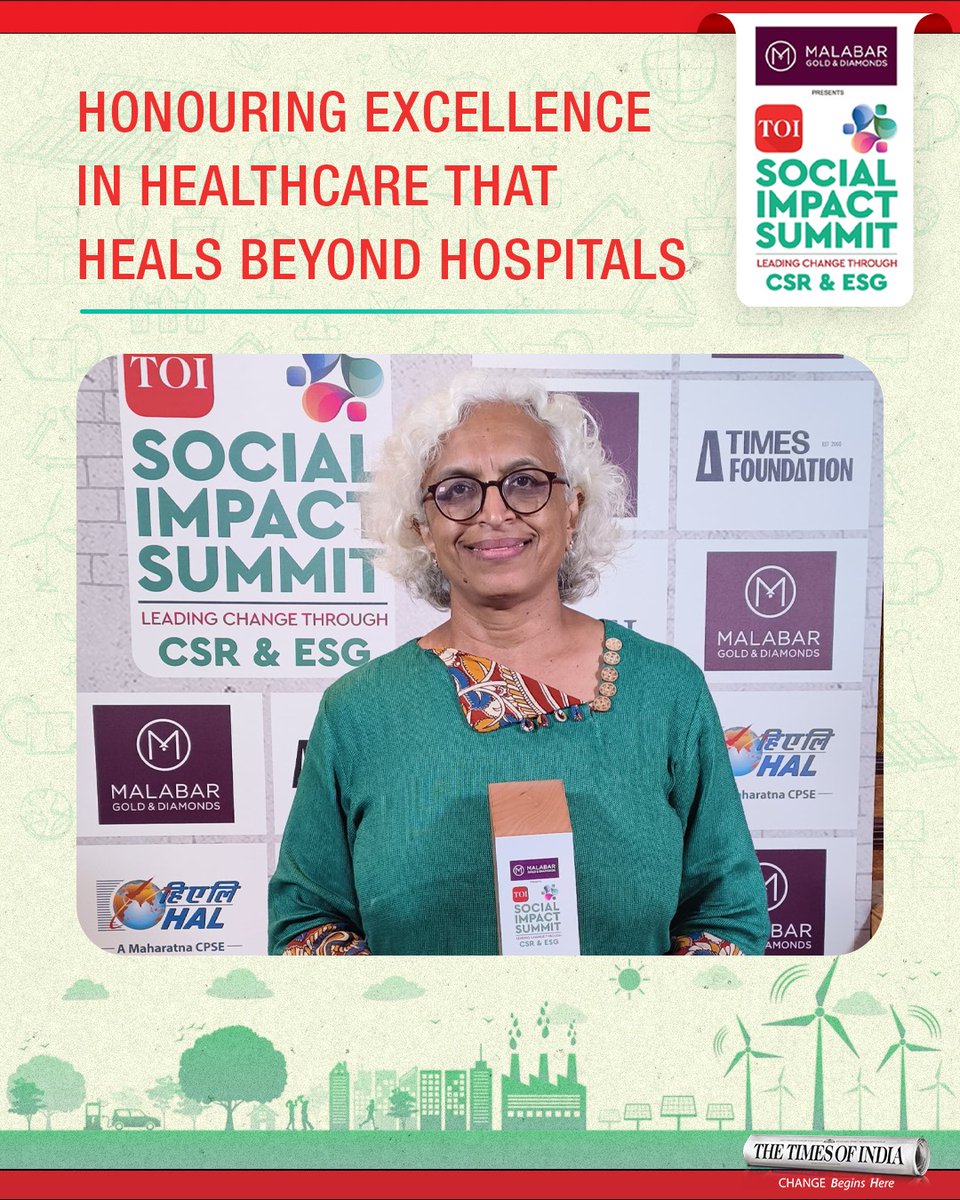 At The Malabar Gold &amp; Diamonds presents The Times of India Social Impact Summit 2025, SEWA Rural was honoured under the ‘Healthcare &amp; Wellness Excellence’ category for its unwavering commitment to rural and tribal health in Gujarat. 🌿

From running a 100-bed Kasturba Hospital to