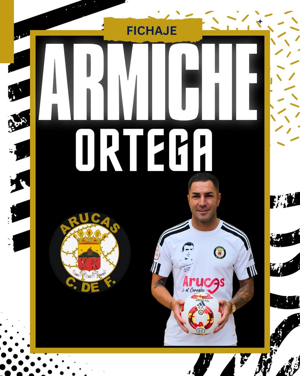 Antonio León (@antonioleonrgue) on Twitter photo El extremo o interior derecho <a href="/ortega_armiche/">Armiche Ortega</a> regresa a Gran Canaria después de 14 años para reforzar al <a href="/arucascf/">Arucas CF</a> de Jorge Muñoz con quien ascendió en el <a href="/AtleticoPaso/">Club Deportivo Atlético Paso</a> a Segunda Federación la temporada 2021-22.
28 partidos en Segunda A, 161 Segunda B y 81 de Segunda Federación El extremo o interior derecho <a href="/ortega_armiche/">Armiche Ortega</a> regresa a Gran Canaria después de 14 años para reforzar al <a href="/arucascf/">Arucas CF</a> de Jorge Muñoz con quien ascendió en el <a href="/AtleticoPaso/">Club Deportivo Atlético Paso</a> a Segunda Federación la temporada 2021-22.
28 partidos en Segunda A, 161 Segunda B y 81 de Segunda Federación