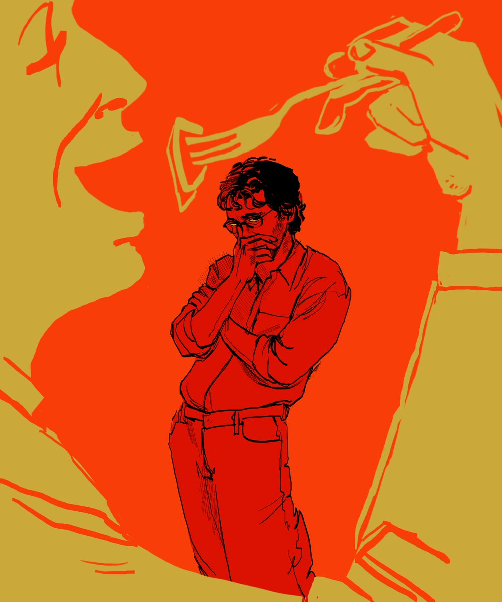 arshiqx's tweet image. #Hannigram #hannibal unpopular opinion: i think hannibal might be a c*nnibal😕