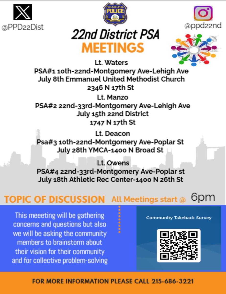 PPD22Dist's tweet image. Here are some upcoming events in the 22nd District