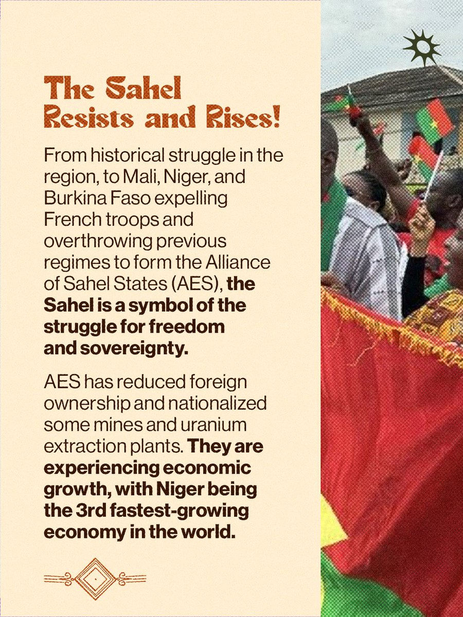 peoplesassembl_'s tweet image. 🌍 To understand the Sahel is to understand ourselves. How does imperialism operate? How does the Global South resist? How do we build internationalist solidarity?
✊🏿 The Sahel Resists, and so must we. We amplify the voices of Sahelian activists, peasants, youth, and women…