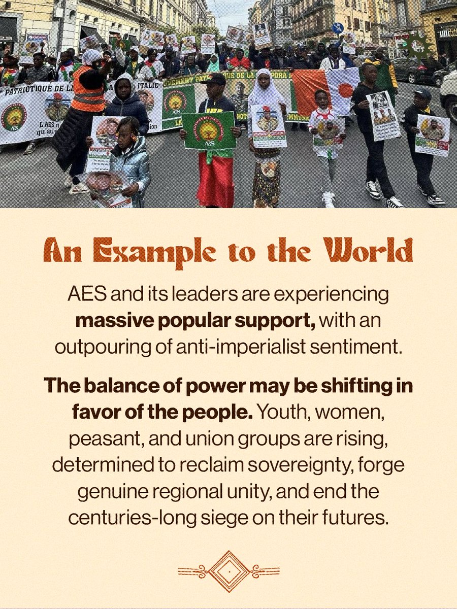 peoplesassembl_'s tweet image. 🌍 To understand the Sahel is to understand ourselves. How does imperialism operate? How does the Global South resist? How do we build internationalist solidarity?
✊🏿 The Sahel Resists, and so must we. We amplify the voices of Sahelian activists, peasants, youth, and women…