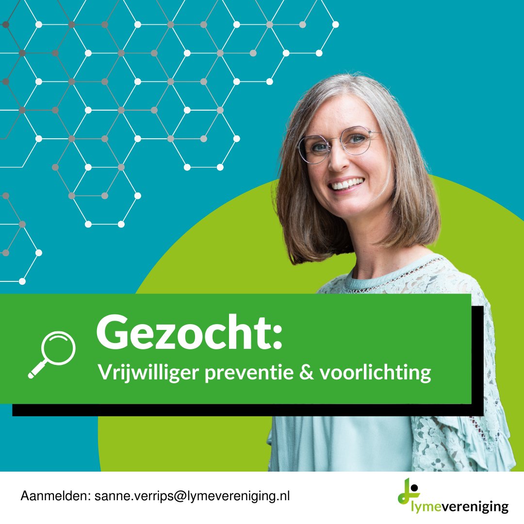 Word jij vrijwilliger in de werkgroep Preventie &amp; Voorlichting van de Lymevereniging?

❗Denk mee. Doe mee. Maak impact.
Goede voorlichting over de ziekte van Lyme is van levensbelang. Daarom zoekt de Lymevereniging betrokken vrijwilligers die willen meedenken én meewerken aan