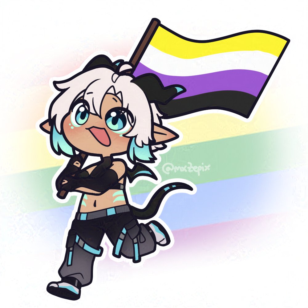 Happy birthday my fellow enbies! 💛🤍💜🖤
#nonbinaryday