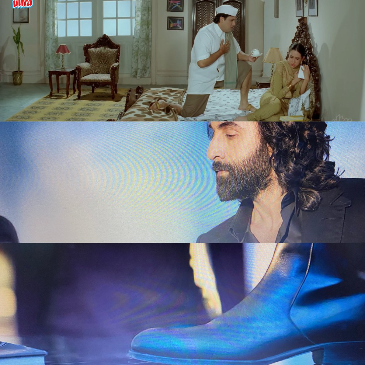 Rushike45's tweet photo. “From Govinda becoming a servant for his love to Ranbir asking her to lick his boots — Bollywood’s treatment towards women has done a full 180°.” https://t.co/DTAY8sNuqF