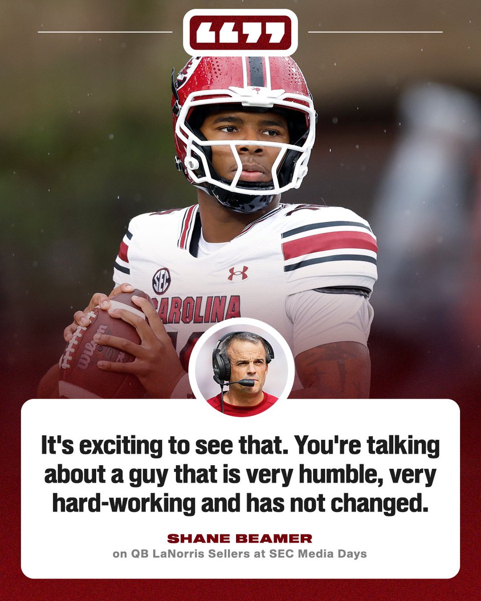 South Carolina head coach Shane Beamer weighs in on the offseason buzz around LaNorris Sellers 👀 <a href="/GamecockFB/">South Carolina Football</a>