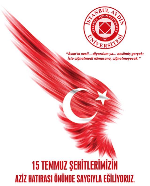 15 Temmuz Demokrasi ve Milli Birlik Günü kutlu olsun.
Milletin iradesi daima galip gelecek!
 - -
Happy National Unity and Democracy Day on July 15th. 
The nation's will will always win out!