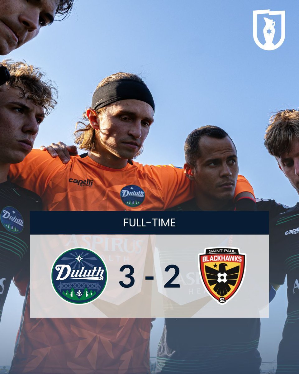 MNSuperCup's tweet image. What a match! Duluth FC is heading to the Minnesota Super Cup Final after a thrilling 3-2 victory over the St. Paul Blackhawks.
Congratulations to Duluth FC on advancing! And a huge round of applause for the St. Paul Blackhawks on a fantastic, well-played inaugural season.…