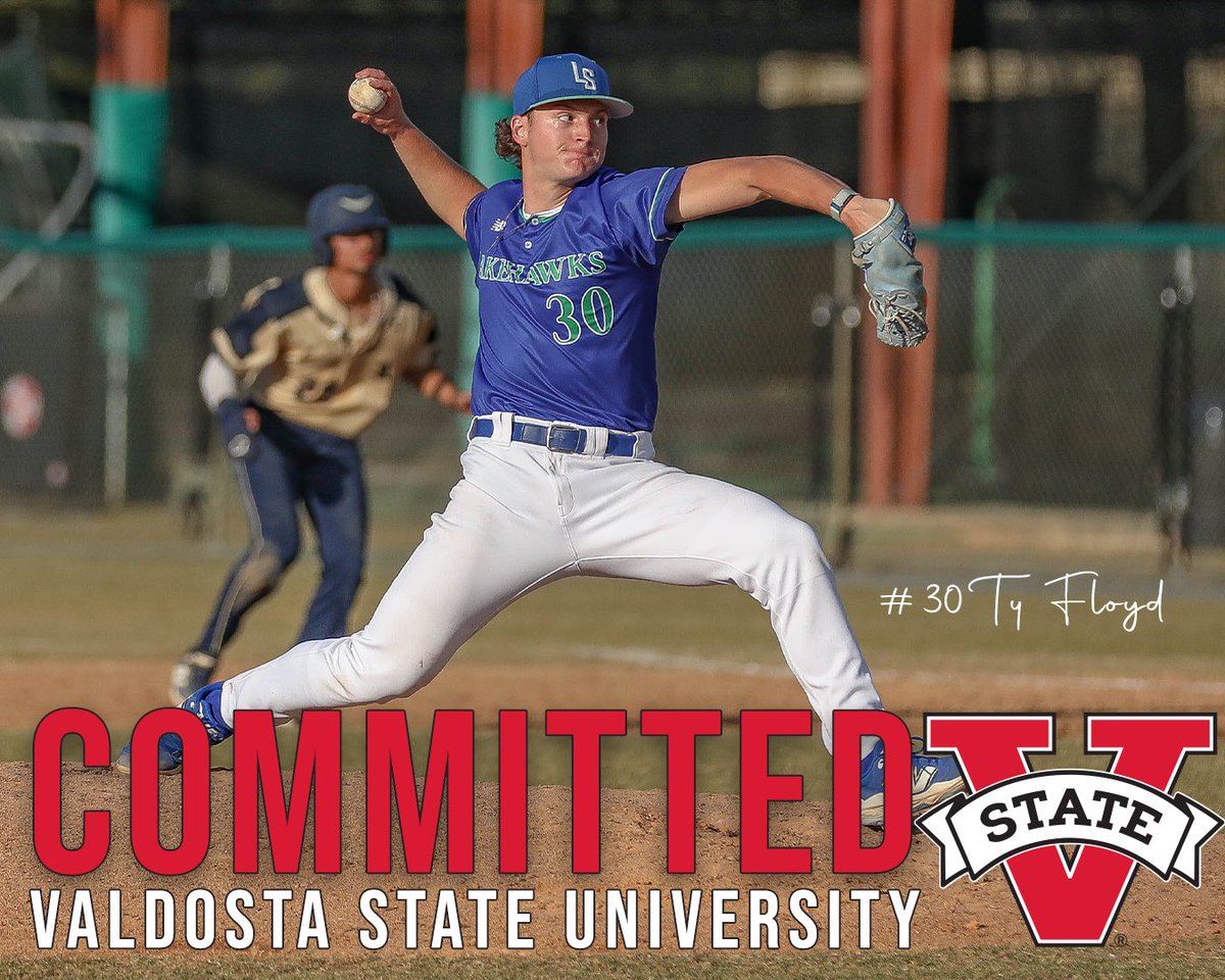 Congrats to Lakehawk RHP <a href="/Tyfloydx/">Ty Floyd</a> on his commitment to Valdosta State! Ty is the 13th Lakehawk from the class of 2025 to commit to a 4-year school! #WingsUp