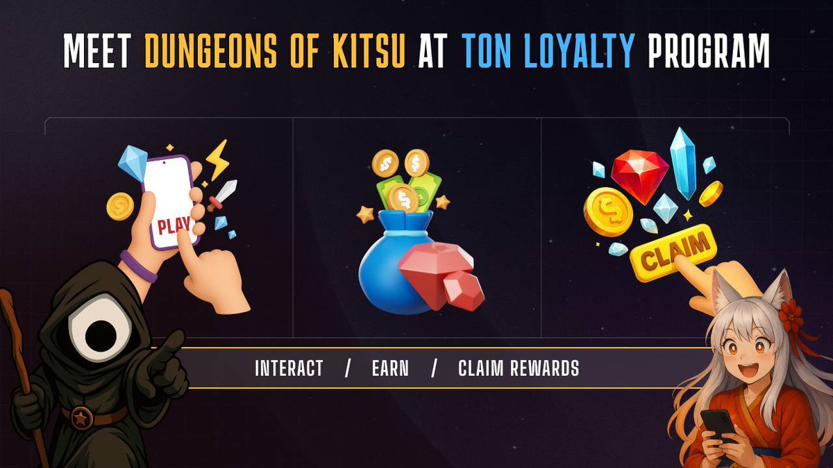 🎮 Dungeons of KITSU x TON Loyalty Program 🚀

We’ve joined the TON Loyalty Program — and now your in-game Stars spending gives you real rewards! 💥

Every time you spend Stars in Dungeons of KITSU, you get closer to:
✨ Telegram Premium
🎁 Telegram Gifts &amp; Rare Collectibles
💎