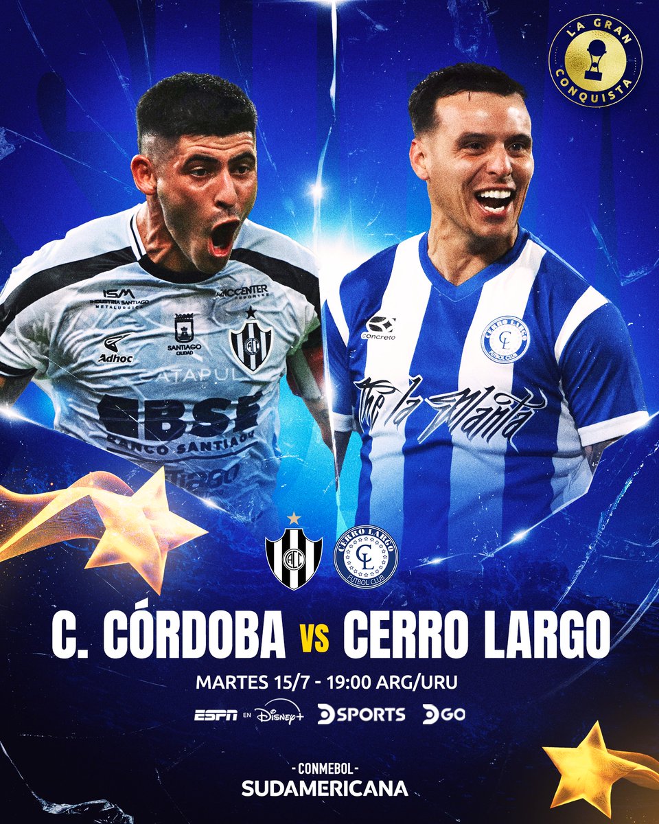 CONMEBOL Sudamericana (@sudamericana) on Twitter photo 🇦🇷⚔️🇺🇾 ¡Se abre la llave! <a href="/cacc_sde/">Club Atletico Central Córdoba</a> recibe a <a href="/CerroLargoFc/">Cerro Largo Fútbol Club</a> en Santiago del Estero
🏆 CONMEBOL #Sudamericana | #LaGranConquista 🇦🇷⚔️🇺🇾 ¡Se abre la llave! <a href="/cacc_sde/">Club Atletico Central Córdoba</a> recibe a <a href="/CerroLargoFc/">Cerro Largo Fútbol Club</a> en Santiago del Estero
🏆 CONMEBOL #Sudamericana | #LaGranConquista