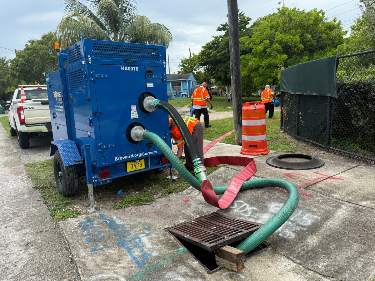 We are under a flood watch and the County's Highway and Bridge Maintenance Division is out with vacuum trucks and sweeper trucks in low-lying areas. ☔

Pumps are located in these locations:
•Washburn Park in Broadview Park (BMSD)
•SW 25th St. and SW 42nd Ave. in Broadview Park