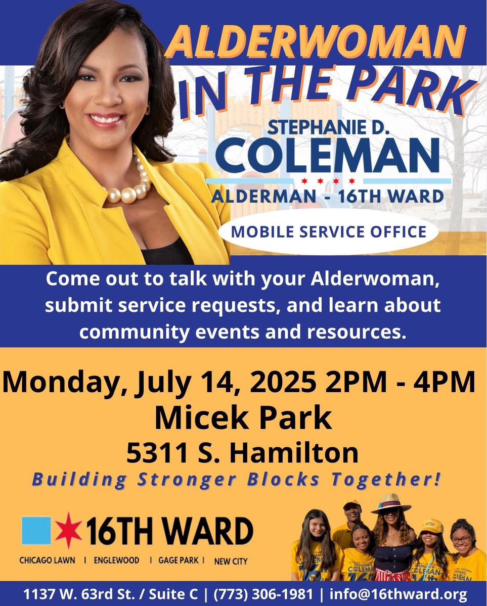 ChicagoCOPA's tweet image. Today we joined @AldSColeman16 at Micek Park to bring city services directly to the residents of the 16th Ward! #copainthecommunity
