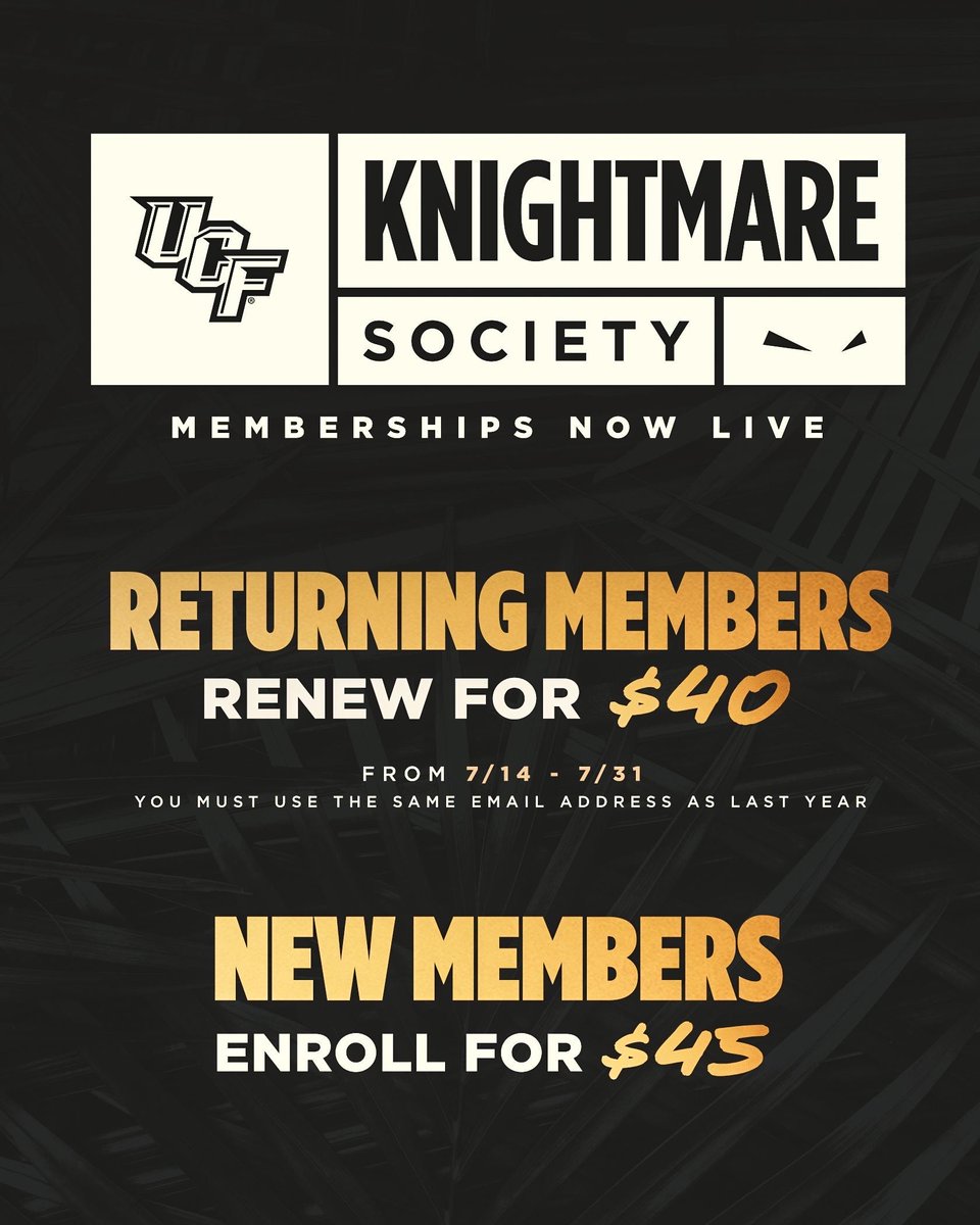 Knightmare_UCF's tweet image. 🚨 Knightmare Society Memberships for the 25-26 year are officially open! Reminder - you must use your Knights email address to join.
Returning members ➡️ bit.ly/4lZwvMl
New members ➡️ bit.ly/44NkulY