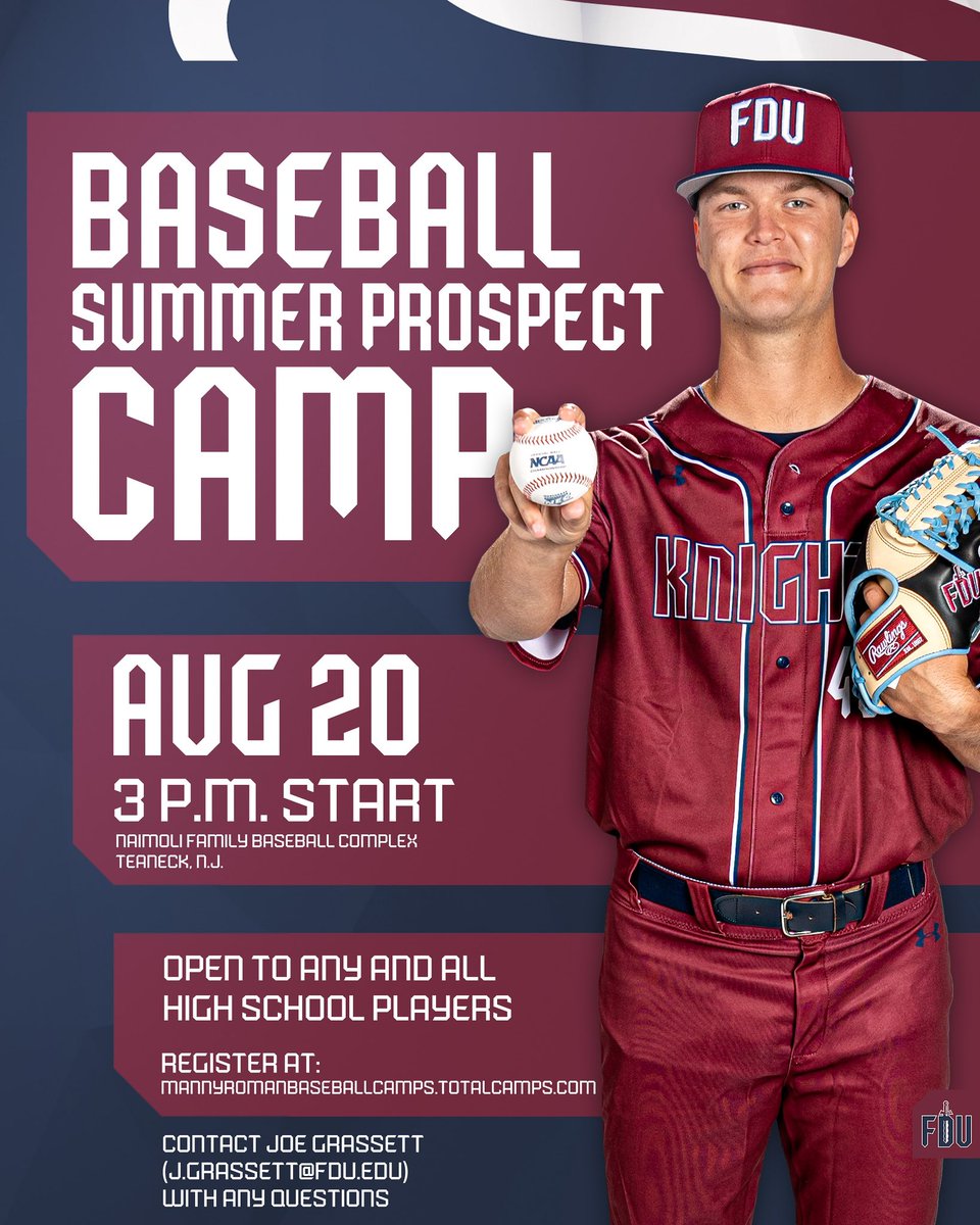 FDUKnightsBase's tweet image. register for the Knights Prospect Camp today‼️
#uKNIGHTED | #AEFT | #WTD