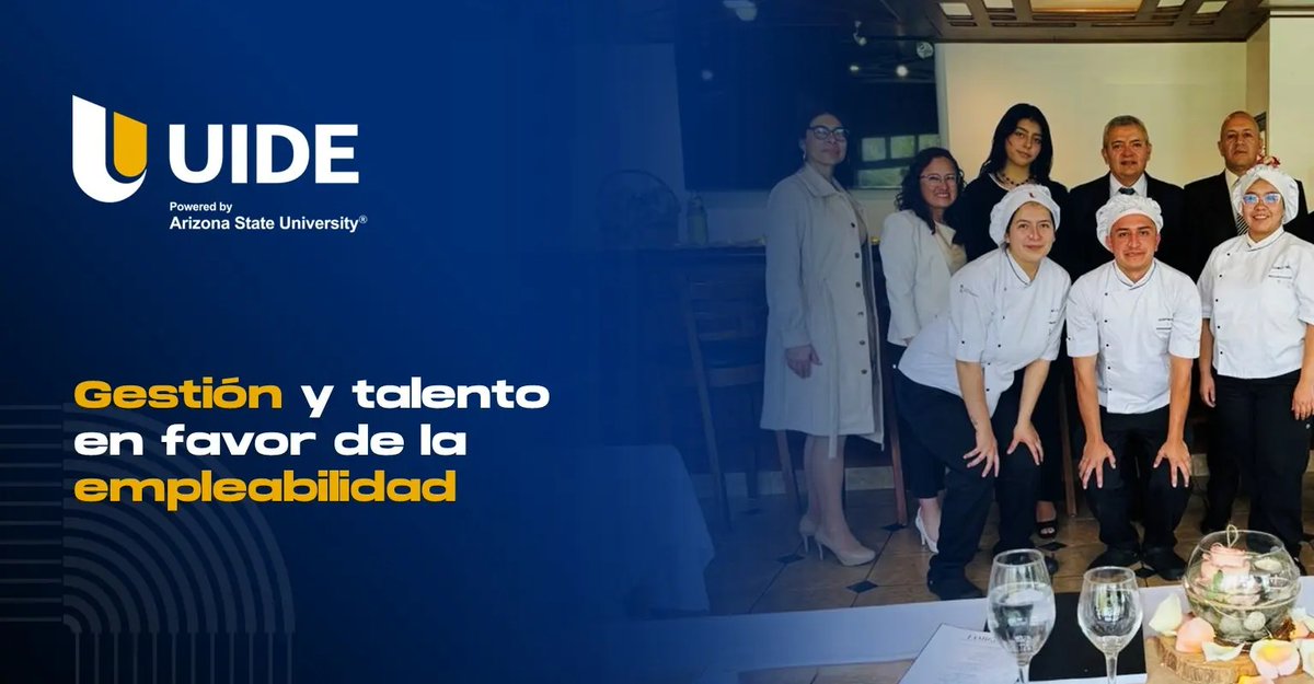 UIDE's tweet photo. Nuestros estudiantes de la Escuela de #Gastronomía, tras realizar prácticas en el @JWMarriotOrlando, fueron contratados por la cadena hotelera en EE. UU. 

Un ejemplo de cómo nuestro enfoque de bilingüismo progresivo abre puertas globales. 

Conoce más 👉 https://t.co/P6wEcRrMjo https://t.co/xcjO4rNW9b