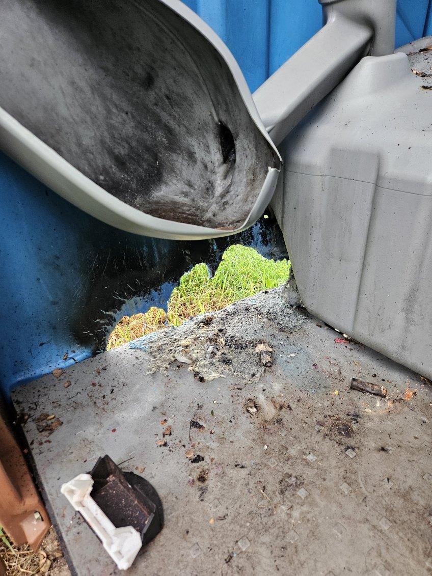 LOOKING FOR THE PUBLIC'S ASSISTANCE: DAMAGE TO PROPERTY (CASE#25001716)

Unknown individual(s) caused severe damage to the porta-potty  at Jessens sometime between July 4-11th, 2025. If you have any information about this incident, please contact us at (507) 932-8020.