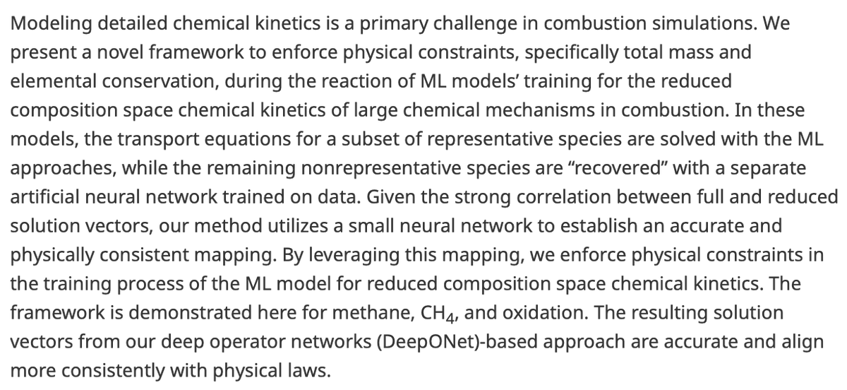 DCE_Journal's tweet image. New article!
Physics-constrained machine learning for reduced composition space chemical kinetics
👉 bit.ly/4lP5xXp
By Anuj Kumar and Tarek Echekki (@NCState)
#MachineLearning #SurrogateModeling #ChemistryAcceleration