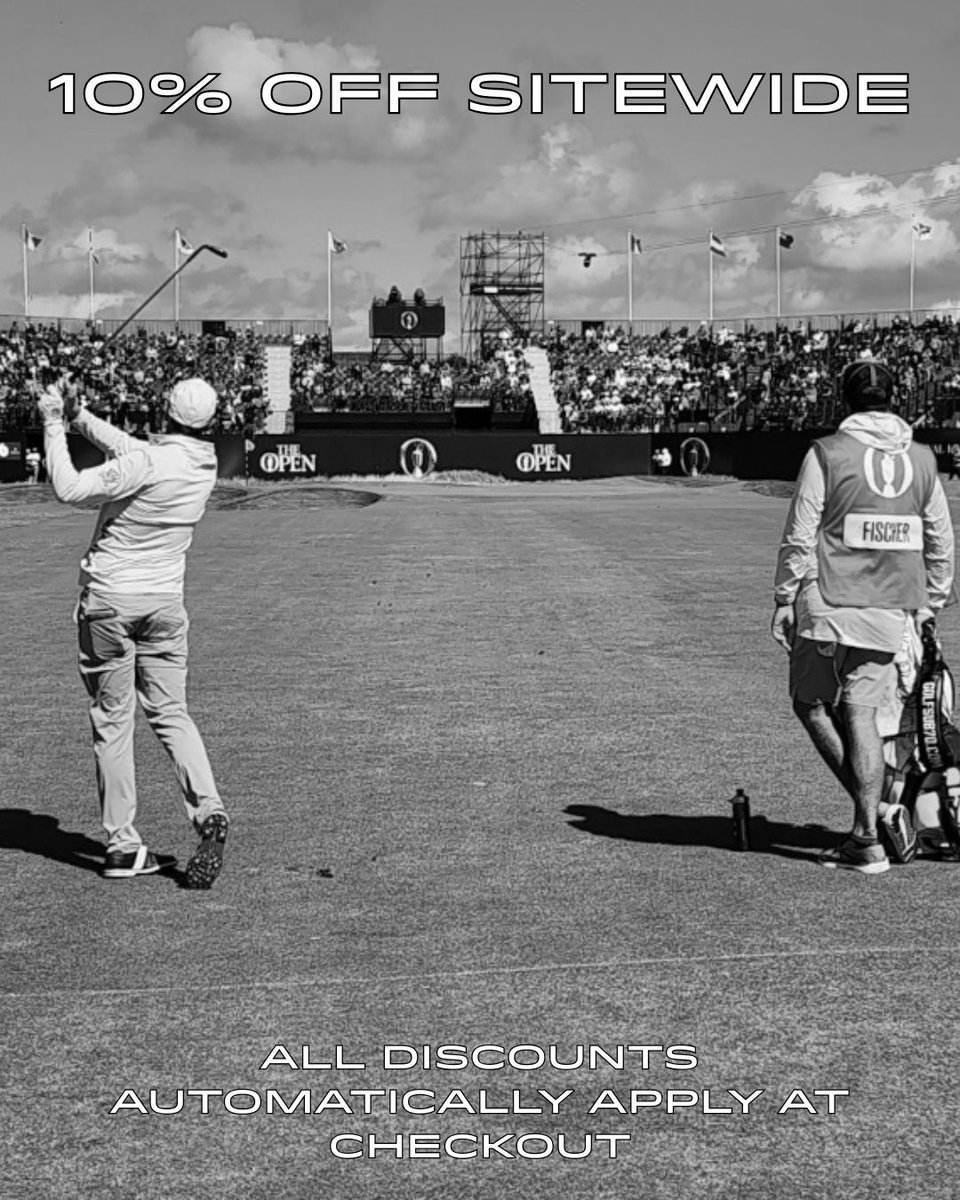 Sub70's tweet image. It's #TheOpen week. Through Sunday we're offering 10% off sitewide, 20% off shorts/belts, 659 TC/MB irons are $90 per iron and 008/009/010 putters are $165. All discounts automatically apply at checkout.