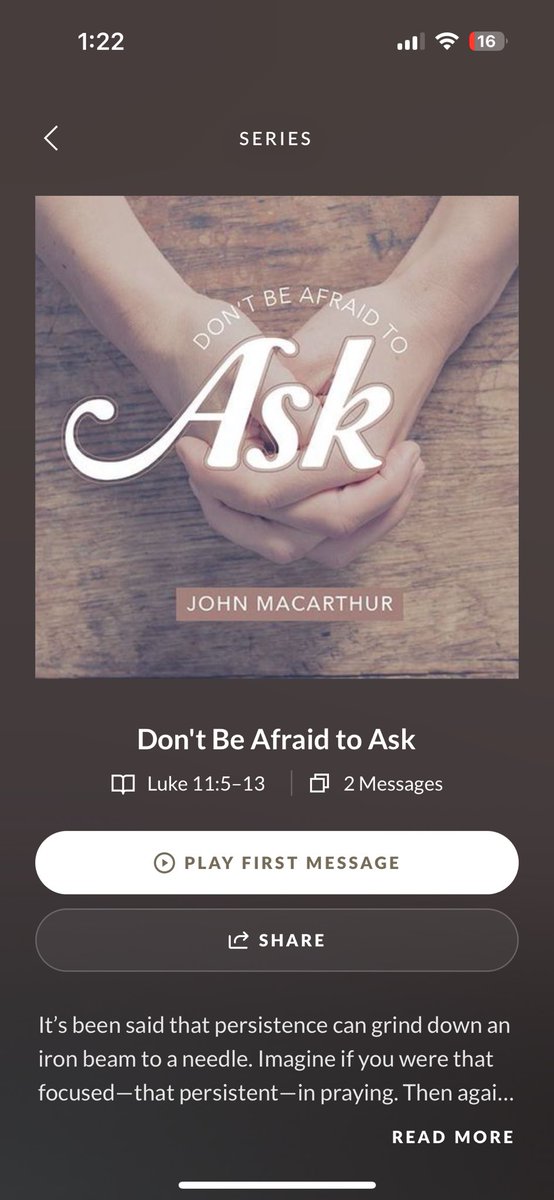 Someone asked me to recommend a favorite John MacArthur sermon. That’s tough, because I’ve listened to thousands over the years. But a stand out for me is his Don’t be Afraid to Ask series.

He blew up so many preconceived and incorrect notions I had with this series (and bonus,