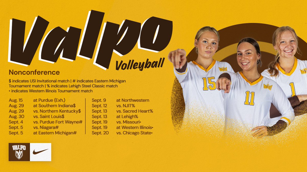 valpoathletics's tweet image. 🖊️ your 📅 - we've got a 🏐 schedule for you ❗

Check out the 29-match slate for @VU_VB ⬇️

📝 ➡️ valpoathletics.com/news/2025/7/14…

Season Tickets: tickets.valpoathletics.com/event/valpo-vo…

#GoValpo