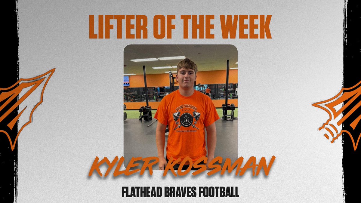 Shout out to our lifter of the week last week Kyler Kossman! Kyler has been a great addition to the Braves Family and has shown his work ethic all summer. #WinTheDay