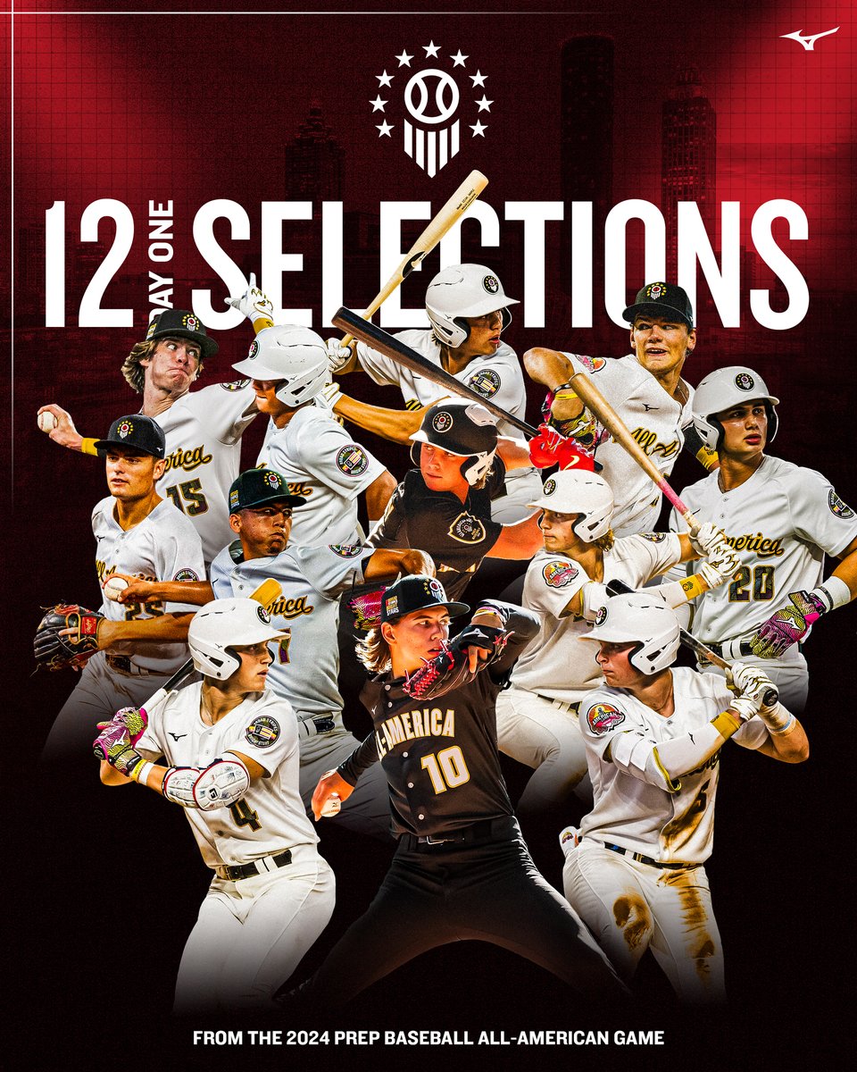 Prep Baseball (@prepbaseball) on Twitter photo A big congratulations to the 1๏ธโฃ2๏ธโฃ #PBAAG24 alums who heard their name called last night ๐๐๐
#MLBDraft | <a href="/PB_DraftHQ/">Prep Baseball Draft HQ</a> | <a href="/ShooterHunt/">Shooter Hunt</a> A big congratulations to the 1๏ธโฃ2๏ธโฃ #PBAAG24 alums who heard their name called last night ๐๐๐
#MLBDraft | <a href="/PB_DraftHQ/">Prep Baseball Draft HQ</a> | <a href="/ShooterHunt/">Shooter Hunt</a>