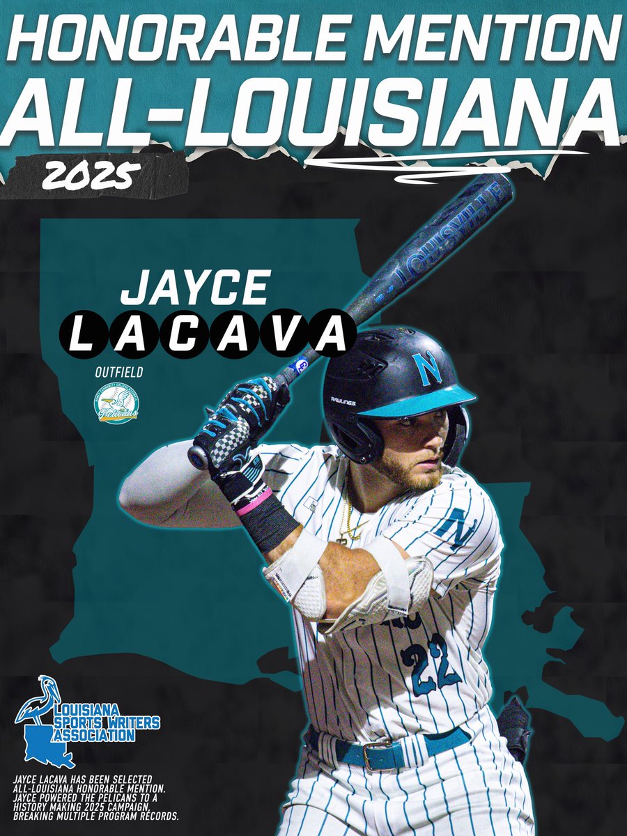 Nunez CC Baseball (@nunezccbaseball) on Twitter photo <a href="/LacavaJayce/">Jayce LaCava</a> has been named to the LSWA All-Louisiana Honorable Mention Team. He is the first player in our program's history to make the team.
Jayce notched multiple program records in 2025, and his .434 batting average and 14 home runs led Region-23.
#FlockUp <a href="/LacavaJayce/">Jayce LaCava</a> has been named to the LSWA All-Louisiana Honorable Mention Team. He is the first player in our program's history to make the team.
Jayce notched multiple program records in 2025, and his .434 batting average and 14 home runs led Region-23.
#FlockUp