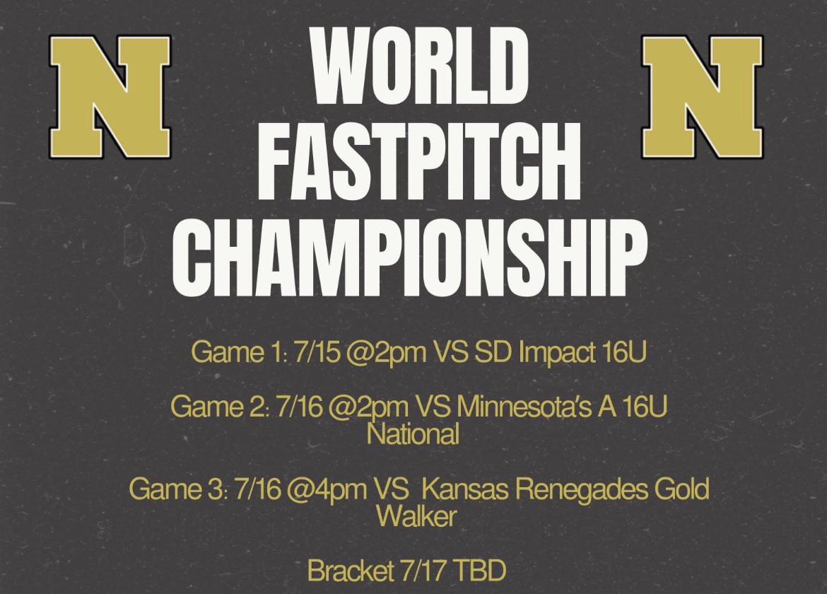 Getting ready to take on the last tourney this summer with my girls!!🥹 <a href="/NEGoldLytle/">Nebraska Gold -Lytle</a> #WFC

<a href="/CoachTonyAustin/">𝐶𝑜𝑎𝑐ℎ 𝑇𝑜𝑛𝑦</a> <a href="/Coach_Warnock/">Christy Warnock</a> <a href="/ReiverSoftball/">Reiver Softball</a> <a href="/RockUSoftball/">Rockhurst Softball</a> <a href="/Avila_Softball/">Avila University Softball</a> <a href="/BakerAthletics/">Baker Athletics</a> <a href="/cunesoftball/">Concordia Softball</a> <a href="/Gorilla_SFB/">Pitt State Softball 🥎</a> <a href="/PSCBobcatSB/">Peru State Softball</a> <a href="/Raven_Softball/">Benedictine Softball</a> <a href="/WSCWildcatSB/">WSC Softball</a>