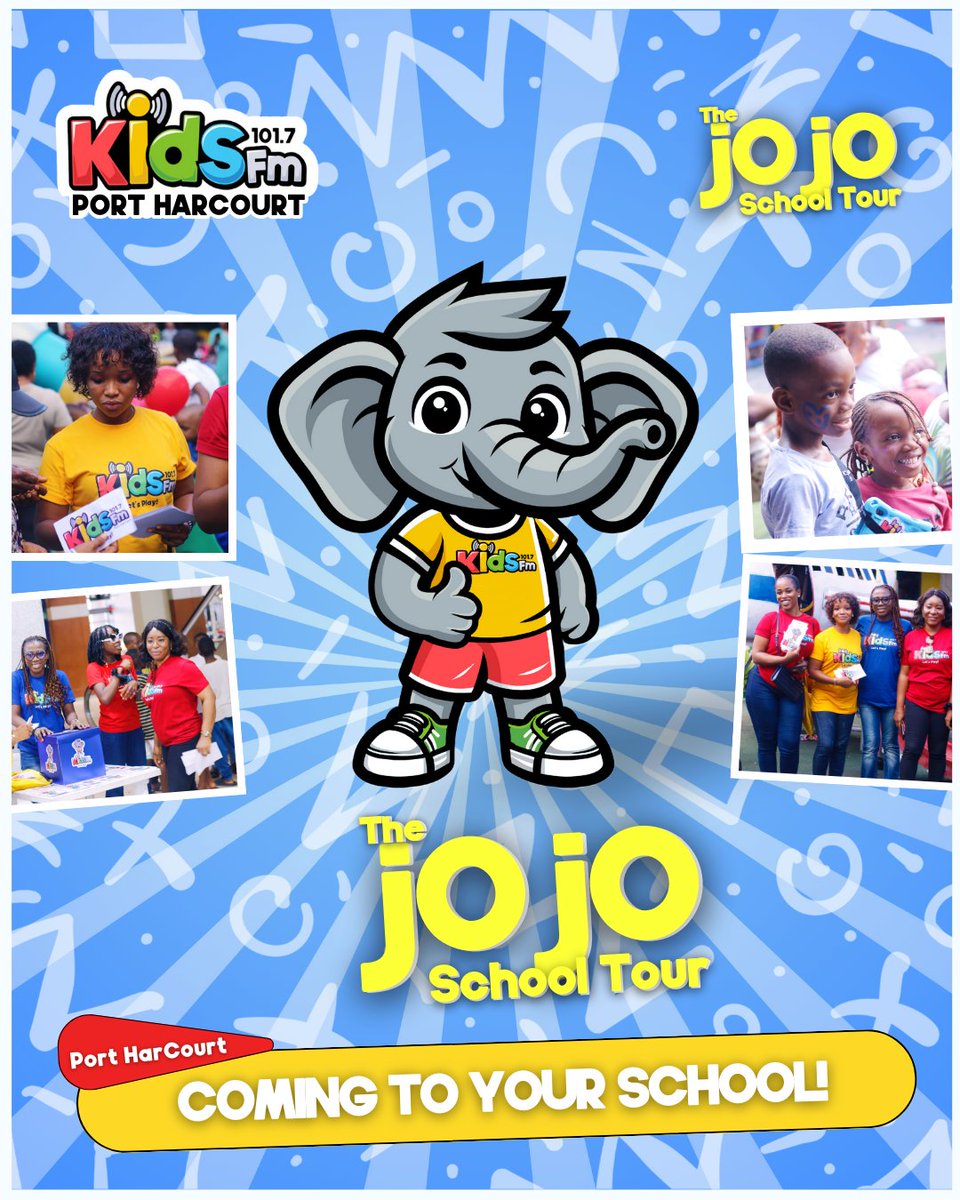 PH City! Are you Ready? 💯🎊
_
The Jojo School Tour begins soon! 🚍🎊
_
Is it going be your school? Let's do this!
_
#Kidsfmng #KidsfmPortHarcourt #SchoolTour #JoJoSchoolTour
#LetsPlay