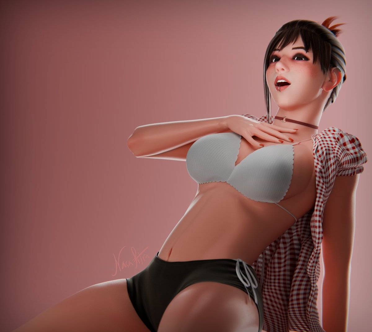 Nasafitra's tweet image. I made a thing on a whim cuz this image kept popping up in my TL and I had to redo it in 3d to scratch an itch...

A bit jank but I hope y'all like it :P

#MonsterHunter #MonsterHunterWorld #TheHandler #3dart #fanart