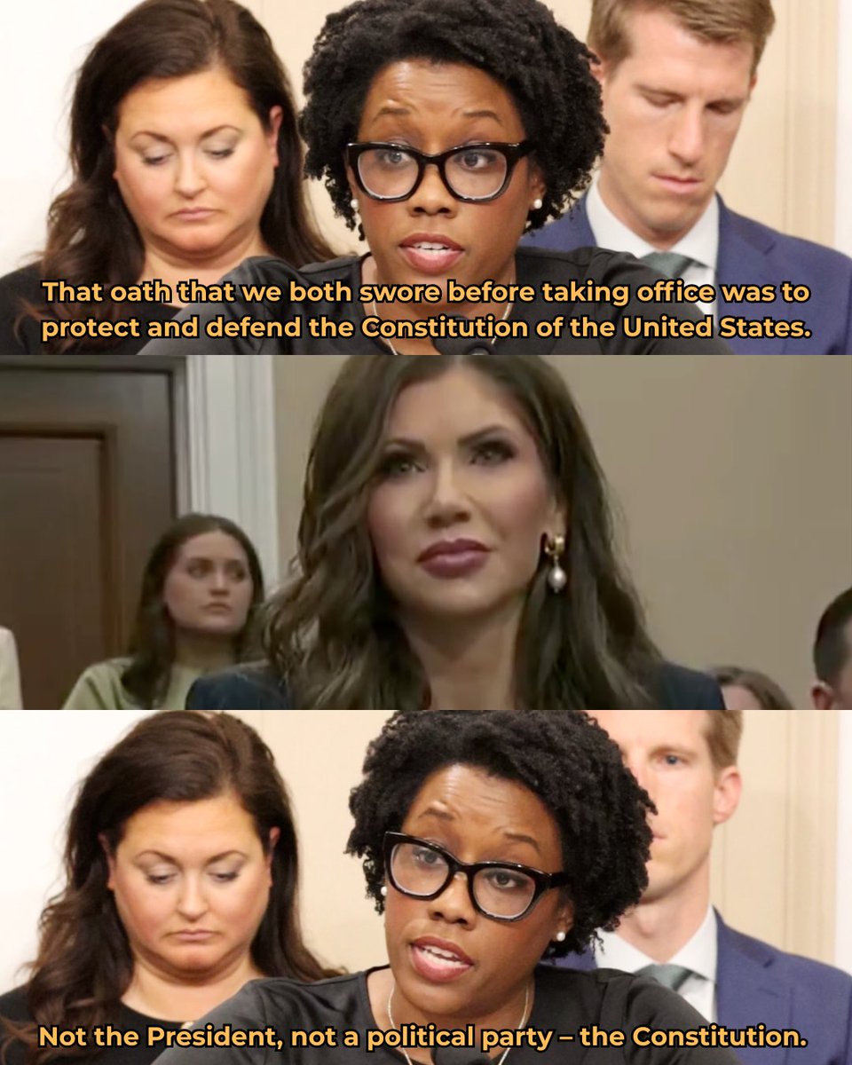 RepUnderwood's tweet image. Secretary Noem and I both took the same oath to defend the Constitution. I’ll keep holding her accountable to it.