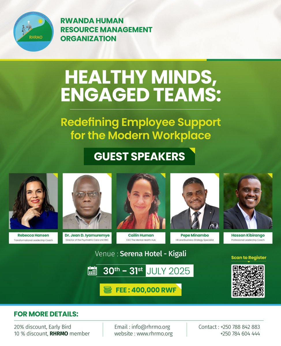 Speaker Lineup Announced🚨

We’re excited to present the full lineup of thought leaders and practitioners joining us for our upcoming workshop on employee well-being and mental resilience.

Read the full workshop concept note here: lnkd.in/dVeacfXA 

Scan to Register now!