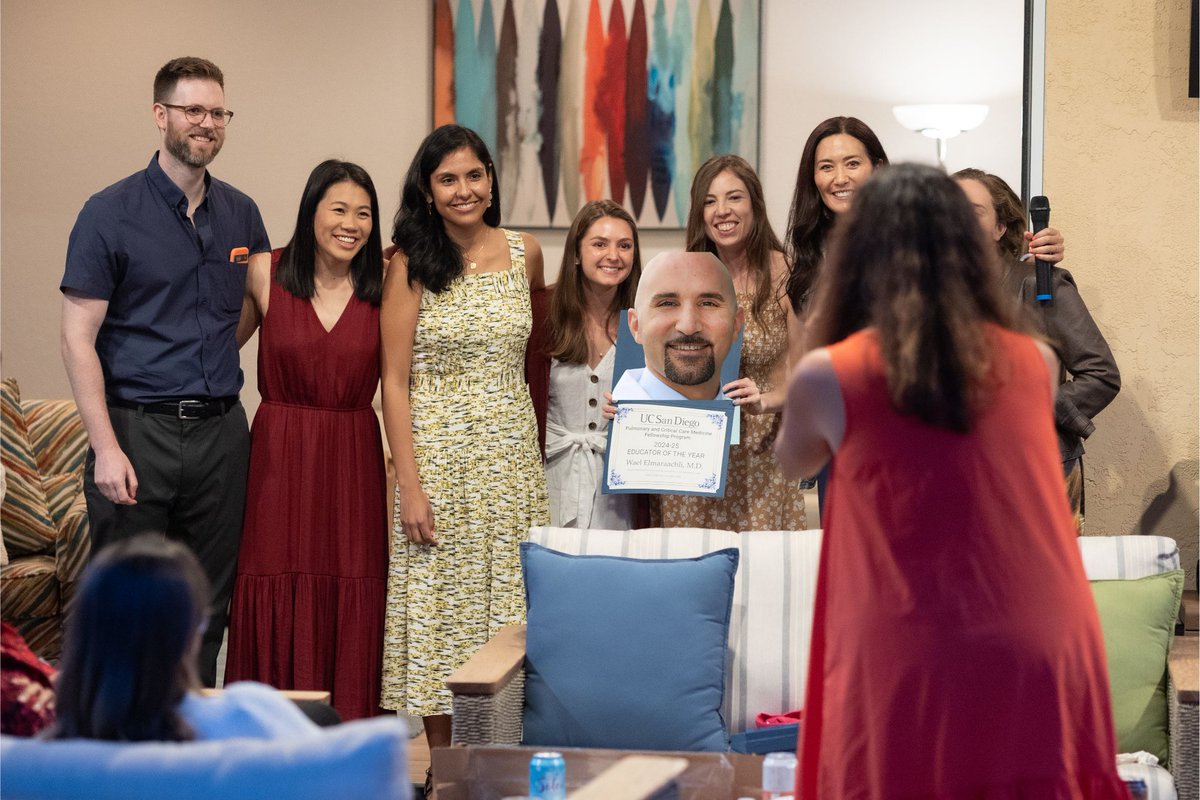 ucsdpccm's tweet image. Huge thanks to our faculty as we prep for the new academic year! Special shoutout to our 2024-25 awardees: Bernie Sunwoo (Faculty of the Year), Wael Elmaraachli (Educator of the Year), Judd Landsberg (Educator of the Year), & Robert Owens (Mentor of the Year). #PCCM #MedEd