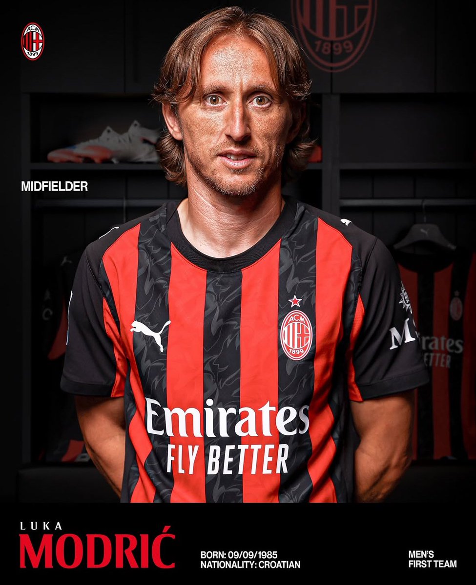 theMilanZone_'s tweet photo. Benvenuto Luka ❤️🖤 @lukamodric10 https://t.co/NJ3sNFvziv