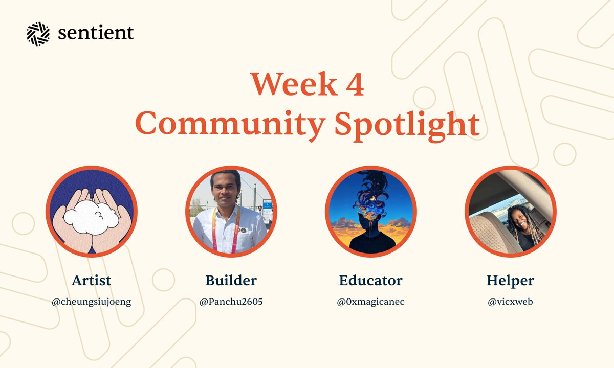 🙌 WEEK 4 COMMUNITY SPOTLIGHT

Another week, another cohort of promotions😁

<a href="/cheungsiujoeng/">💜YIXIN💜</a> (Artist): Yixin has been creating some cool artworks and animations for Dobby and was recently selected as one of the winners for the Sticker Contest!

<a href="/Panchu2605/">Panchu</a> (Builder): Panchu has