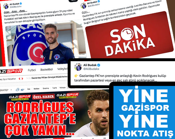 ✅ Spor Dünyası Gazispor'dan öğrendi ve takip etti...
🏹 YİNE GAZİSPOR VE YİNE NOKTA ATIŞ...
gazispor.com/haber/25522072…