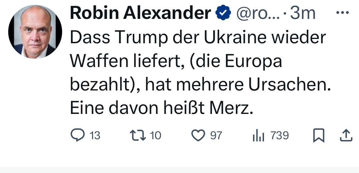 Der Grund war wohl eher Geld. Sehr viel Geld, womit Merz Trump überzeugt hat, oder?